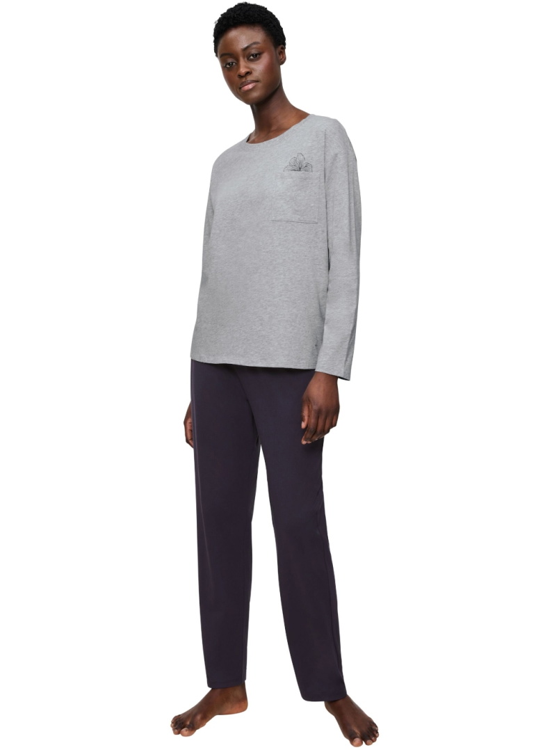 Pijama dama TRIUMPH SETS PK 01 LSL X DARK GREY MELANGE