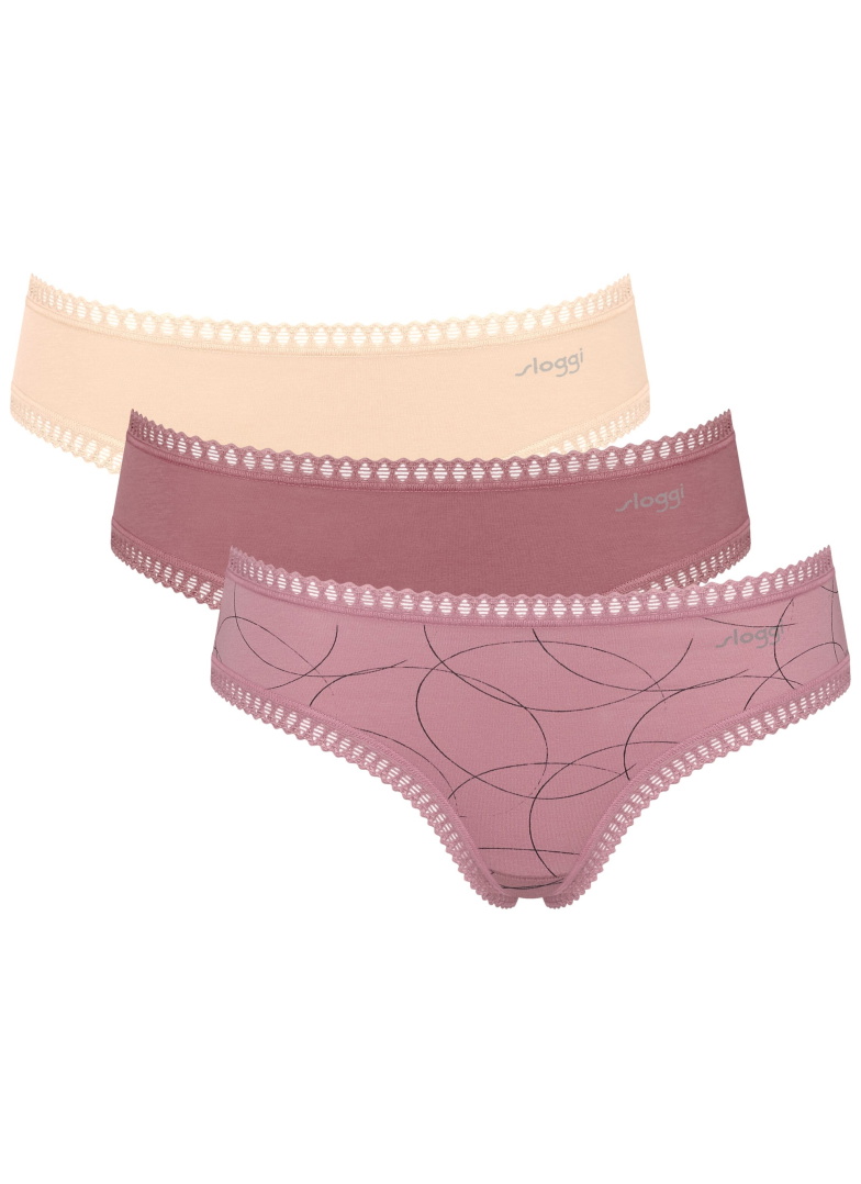 Női bugyi SLOGGI GO CRUSH HIPSTER 3PACK V002 - MULTIPLE COLOURS 2