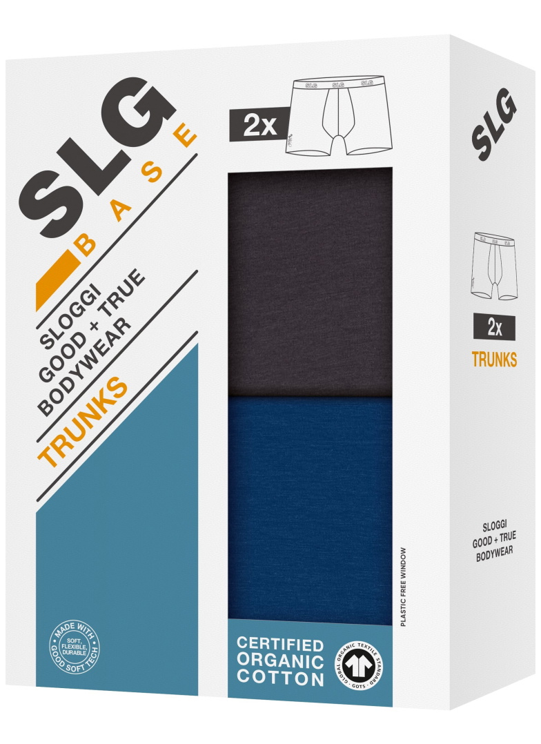 Boxerky sloggi SLG Base Trunk 2PACK M014 - BLACK COMBINATION