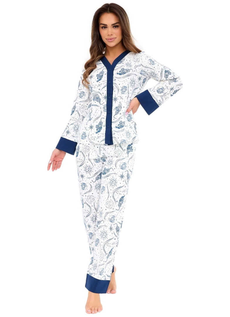 Pijama de damă cu nasturi CORNETTE 514/443 AMBER ecru