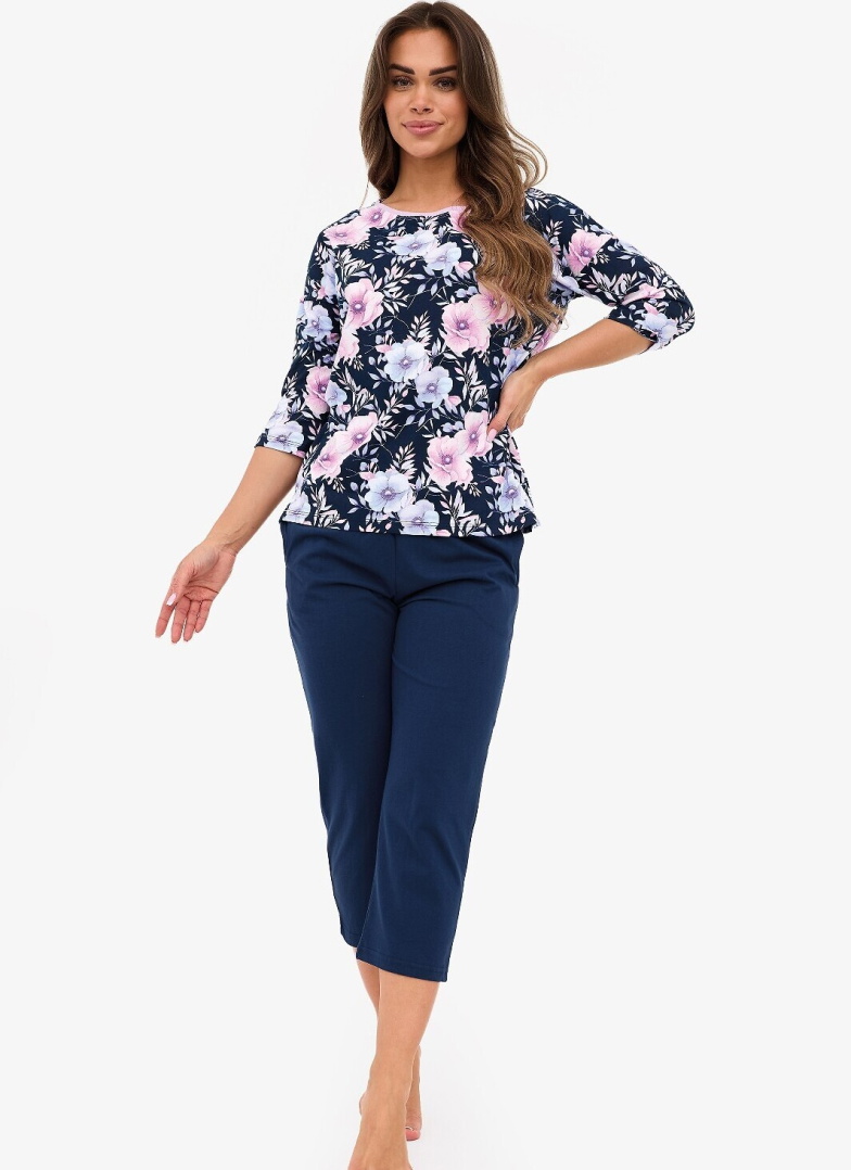 Pijama dama CORNETTE 147/465 ANABEL PLUS albastru închis
