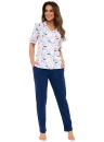 Pijama de damă cu nasturi CORNETTE 696/453 ANETTE roz