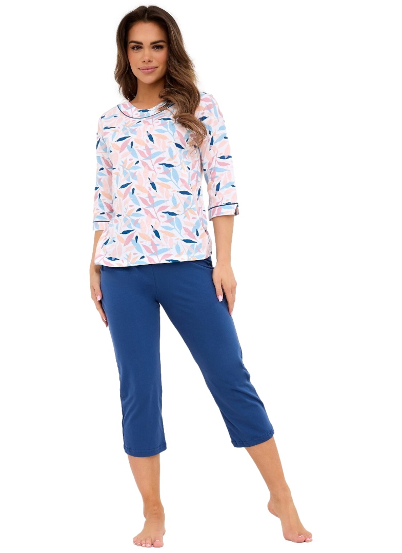 Pijama dama CORNETTE 732/452 AMELIA 2 alb-marin