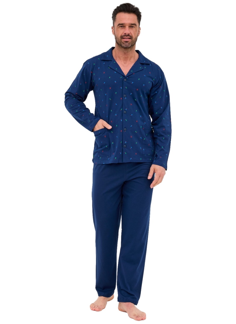 Rozepínací pánské pyžamo CORNETTE 114/79 multicolor