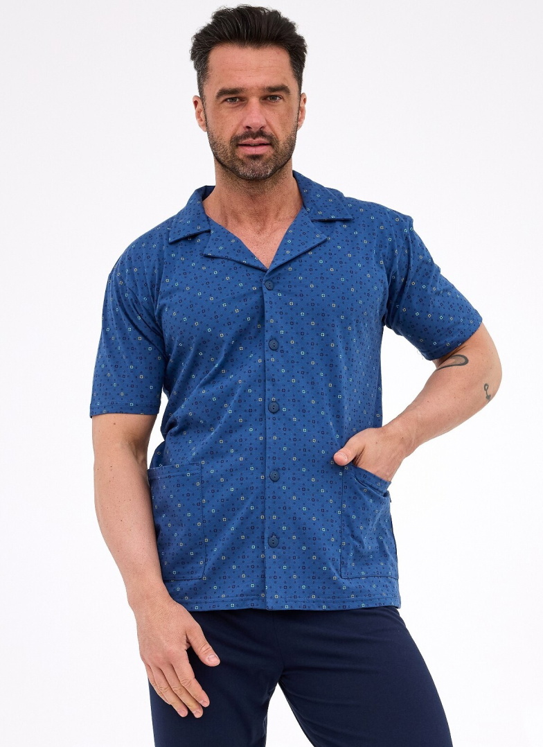 Gombos férfi pizsama CORNETTE 318/57 jeans
