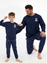Pijama băieți CORNETTE 593/179 966/179 BIG BOSS albastru închis
