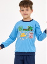 Pijama băieți CORNETTE 593/175 POPCORN albastru