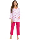 Pijama de damă cu nasturi REGINA 723 roz