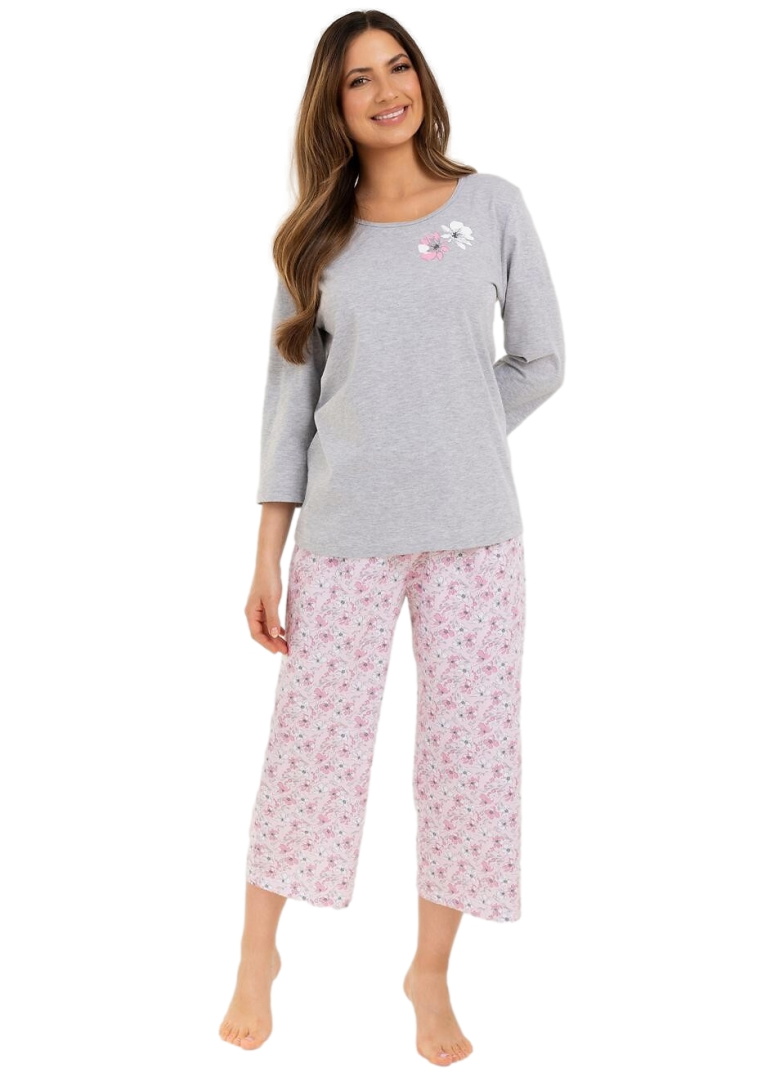 Pijama dama REGINA 711 melange deschis