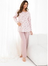 Pijama de damă cu nasturi REGINA 710 cappuccino