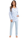 Pijama de damă cu nasturi REGINA 710 albastru