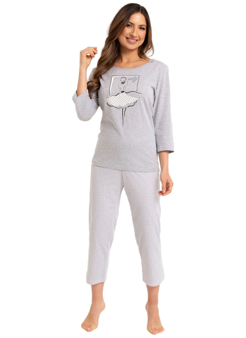 Pijama dama REGINA 716 melange deschis