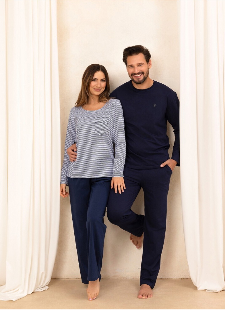 Pijama dama REGINA 715 albastru închis