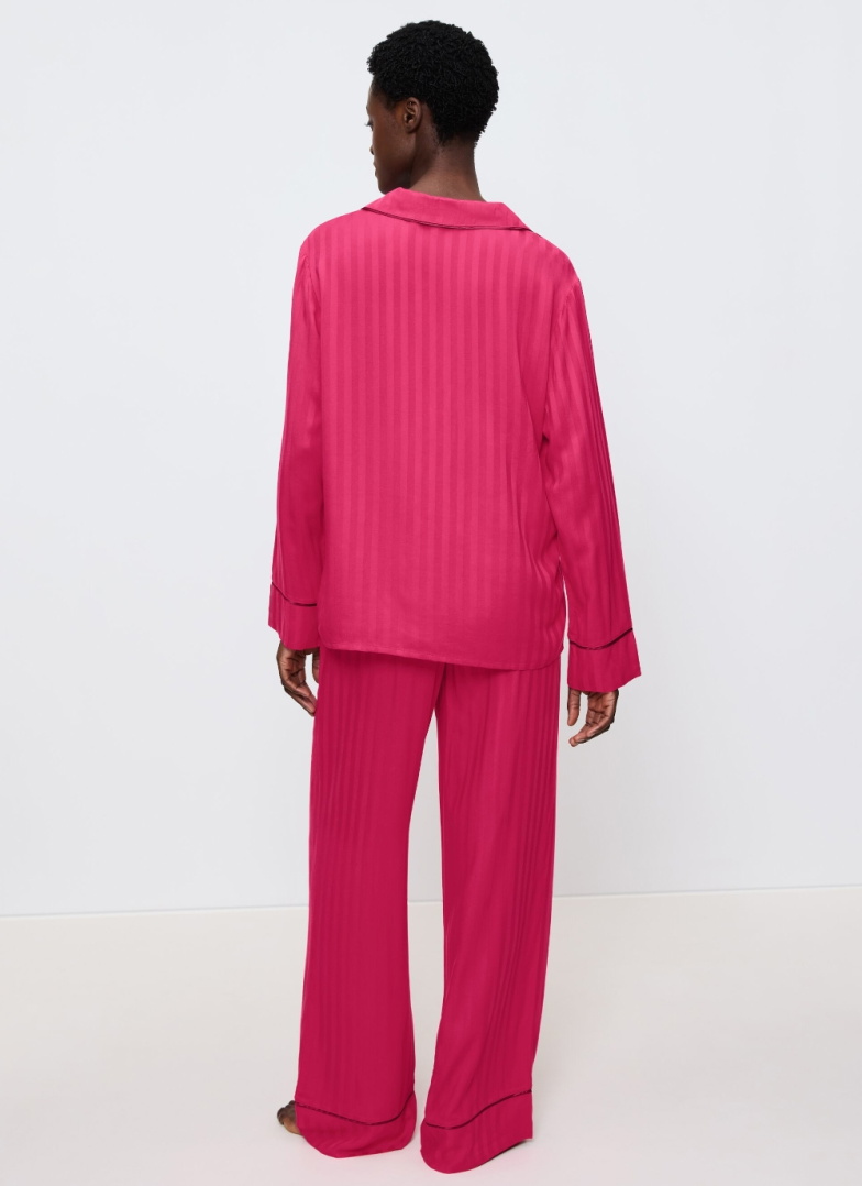 Női pizsama TRIUMPH AMOURETTE JACQUARD PW FLASHY PINK