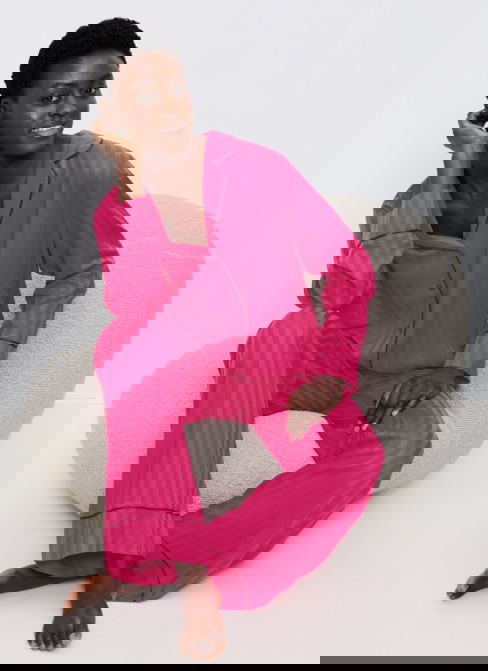 Női pizsama TRIUMPH AMOURETTE JACQUARD PW FLASHY PINK