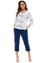 Pijama de damă cu nasturi CORNETTE 162/446 KRISTIN 2 ecru