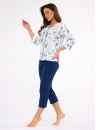 Pijama de damă cu nasturi CORNETTE 162/446 KRISTIN 2 ecru