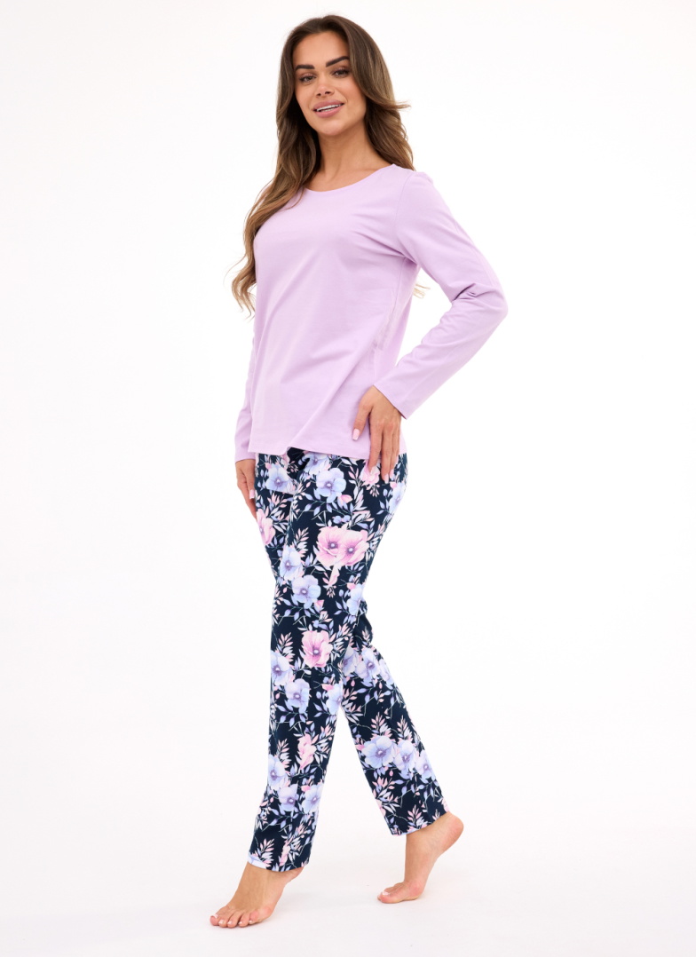 Pijama dama CORNETTE 145/462 NATALIE heather- albastru închis