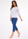 Pijama dama CORNETTE 732/452 AMELIA 2 alb-marin