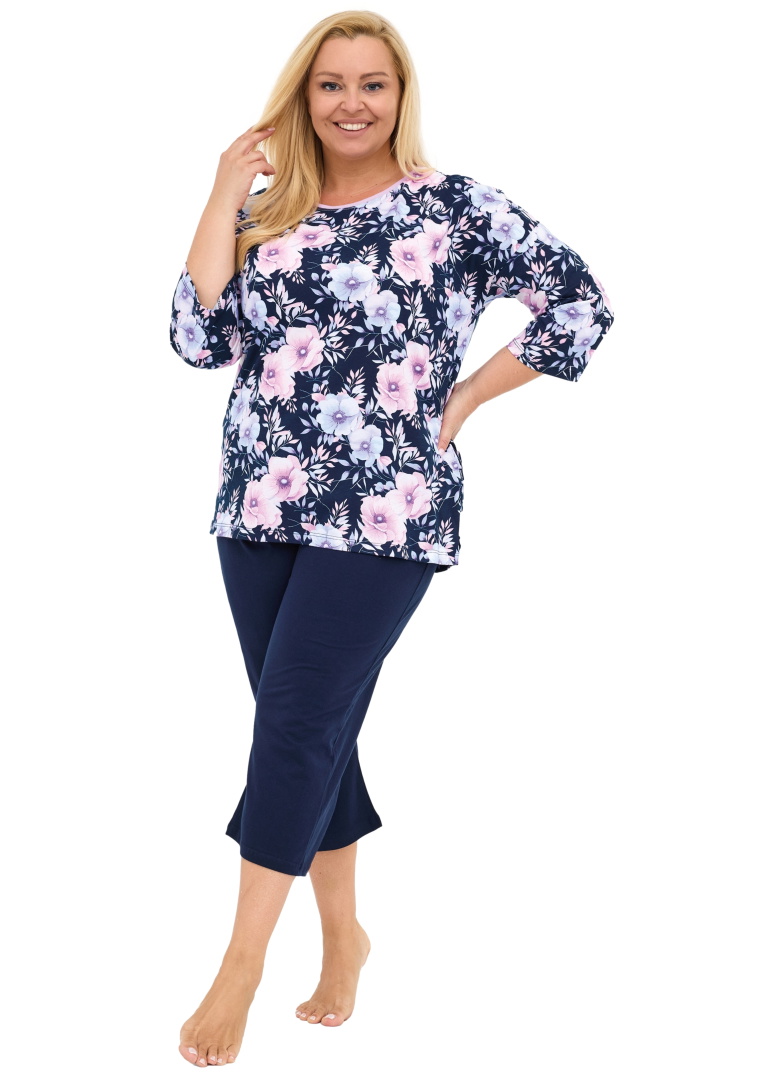 Pijama dama CORNETTE 147/465 ANABEL PLUS albastru închis