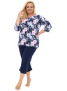 Pijama dama CORNETTE 147/465 ANABEL PLUS albastru închis