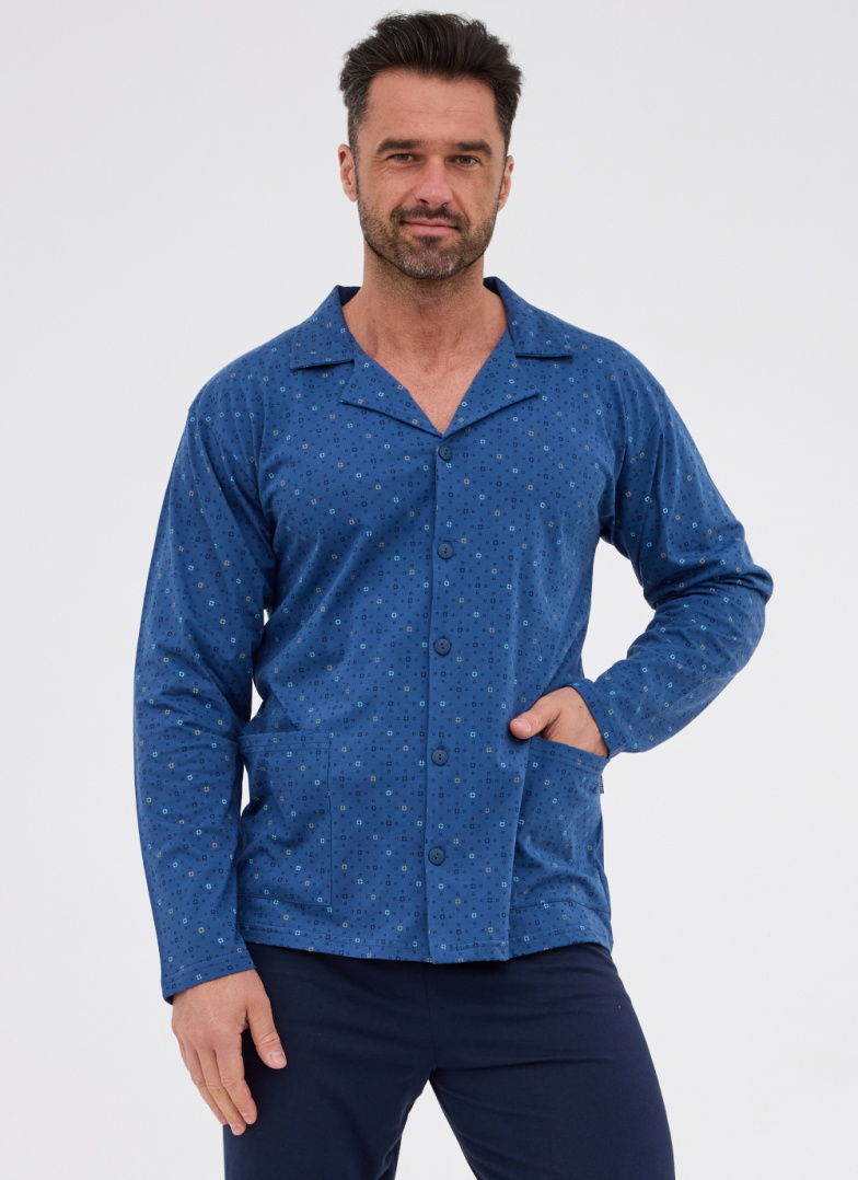 Pijama bărbătească cu nasturi CORNETTE 114/78 multicolor