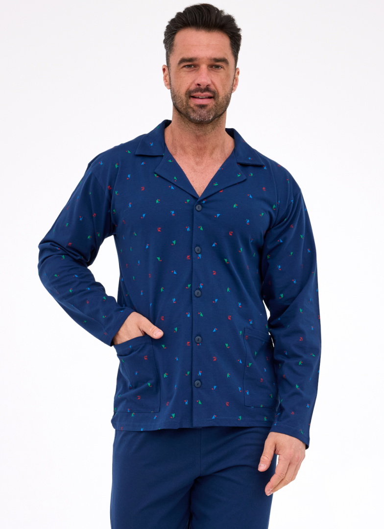 Piżama męska rozpinana Cornette 114/79 multicolor
