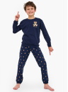 Pijama băieți CORNETTE 593/179 966/179 BIG BOSS albastru închis