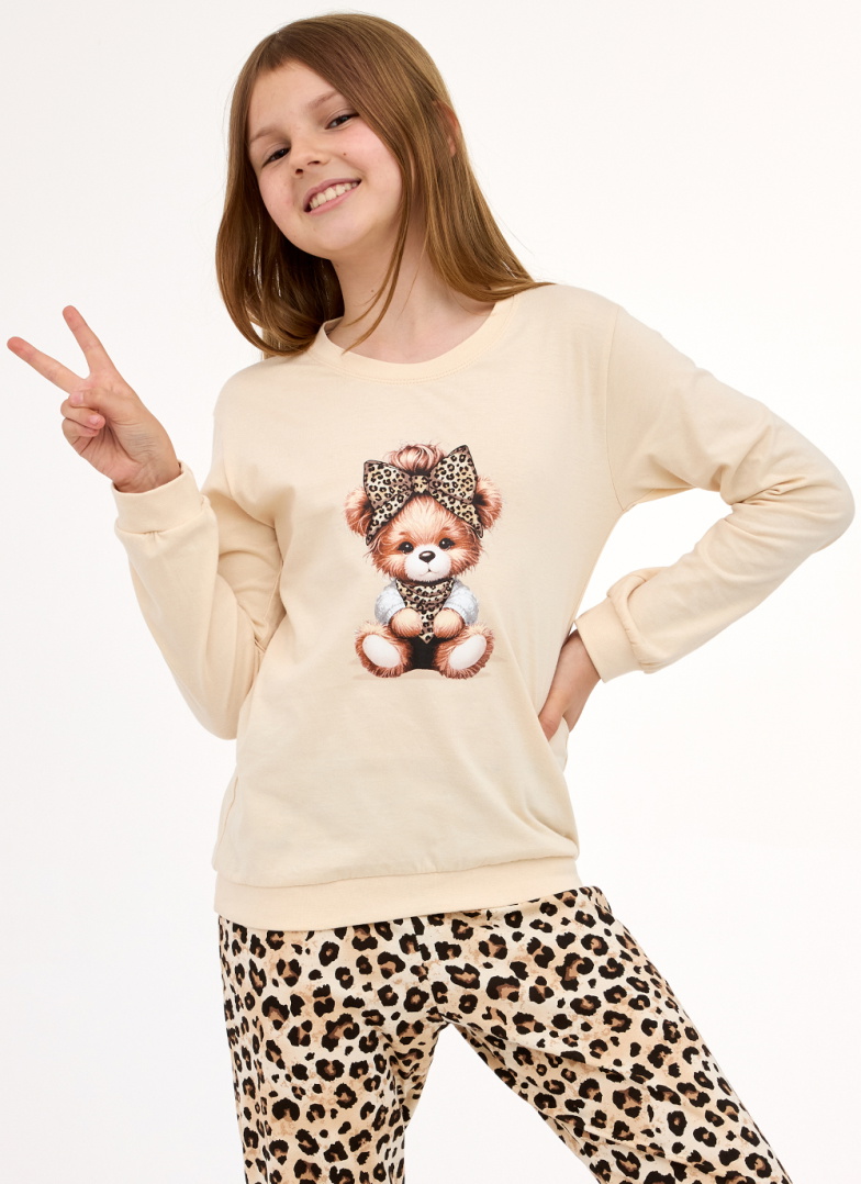 Pijama fete CORNETTE 594/191 592/191 PANTHER bej