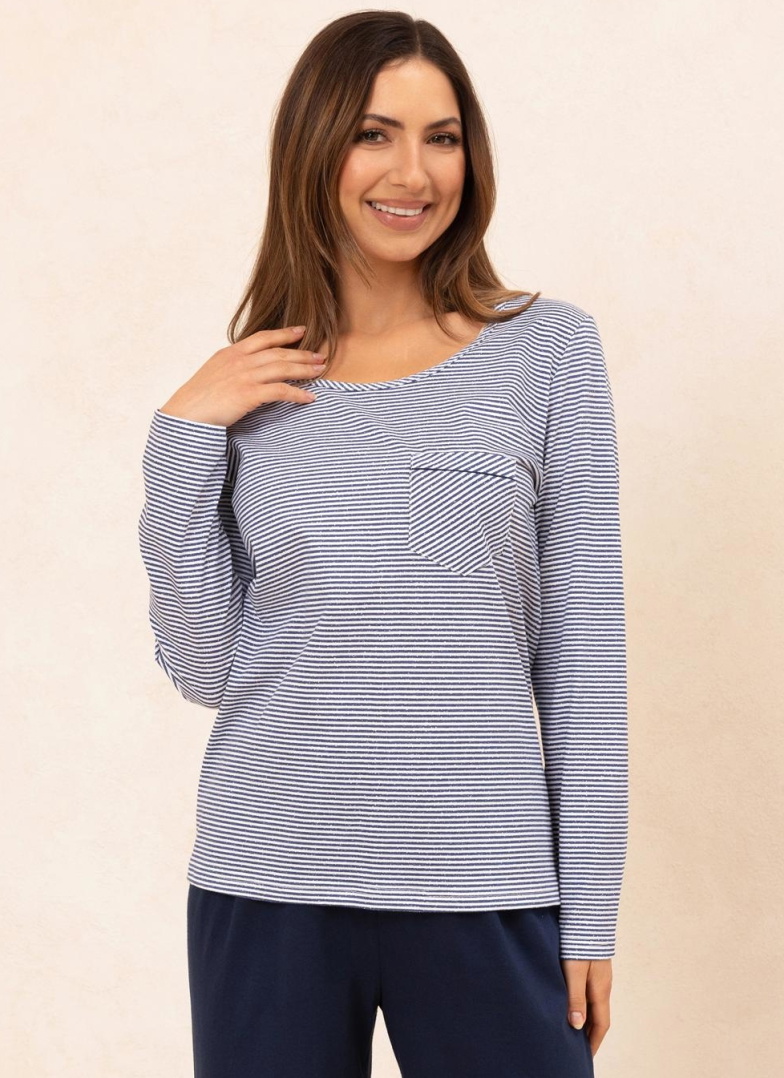 Pijama dama REGINA 715 albastru închis