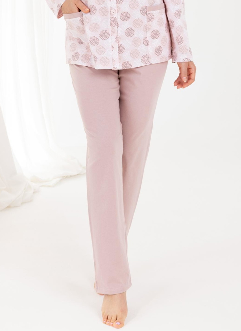 Pijama de damă cu nasturi REGINA 710 cappuccino