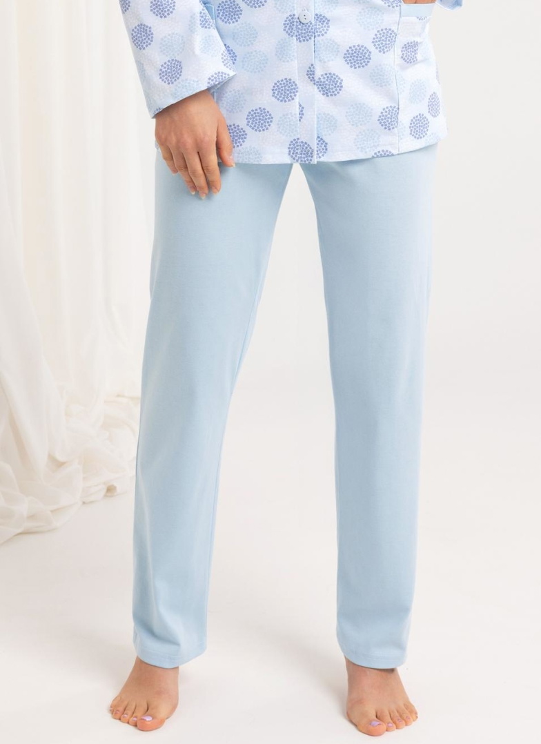Pijama de damă cu nasturi REGINA 710 albastru