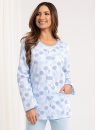 Pijama de damă cu nasturi REGINA 710 albastru
