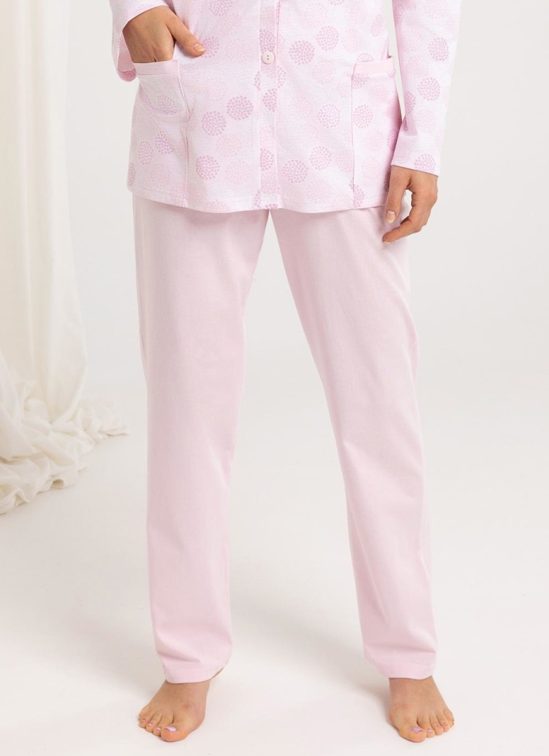 Pijama de damă cu nasturi REGINA 710 roz