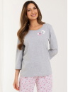 Pijama dama REGINA 711 melange deschis