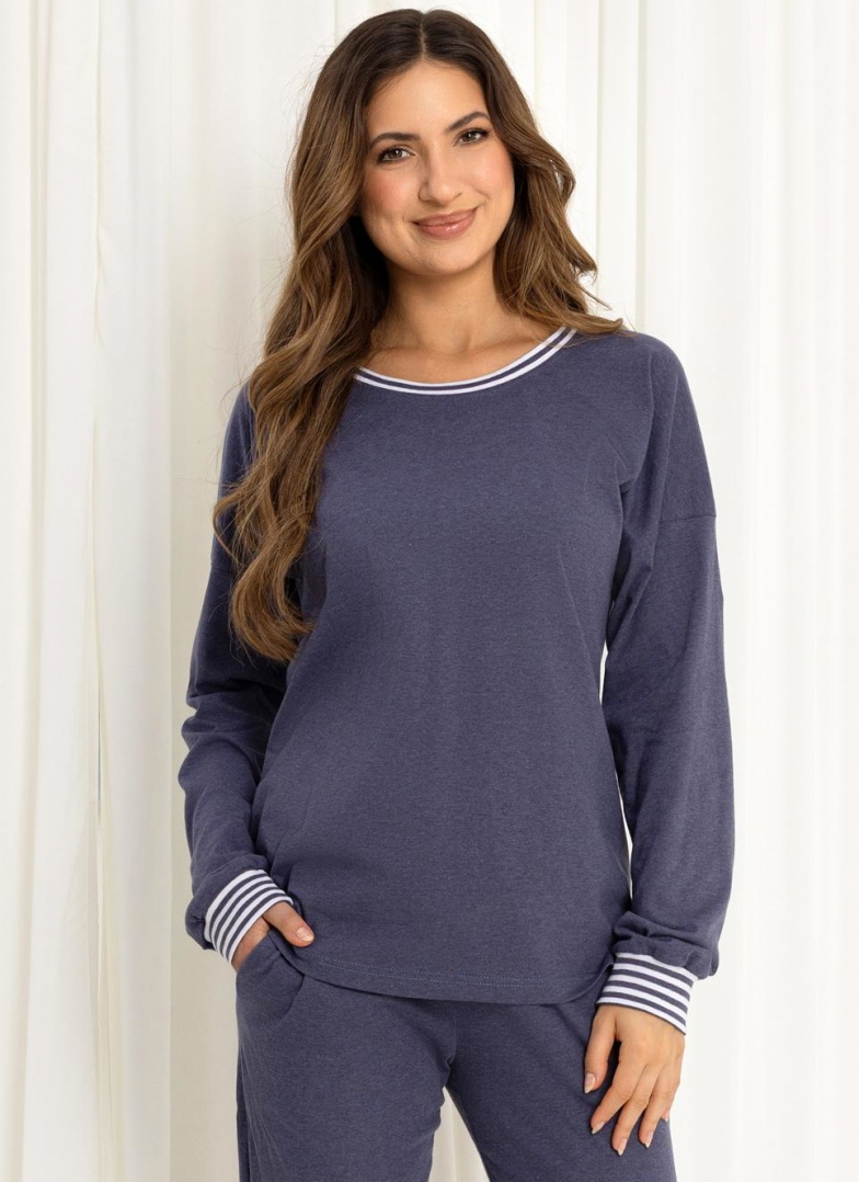 Női pizsama/ HOMEWEAR REGINA 718 tengerészkék