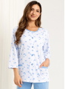 Pijama de damă cu nasturi REGINA 723 albastru