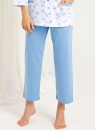 Pijama de damă cu nasturi REGINA 723 albastru