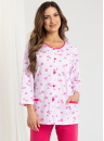 Pijama de damă cu nasturi REGINA 723 roz