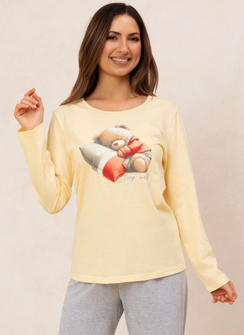 Pijama dama REGINA 728 galben